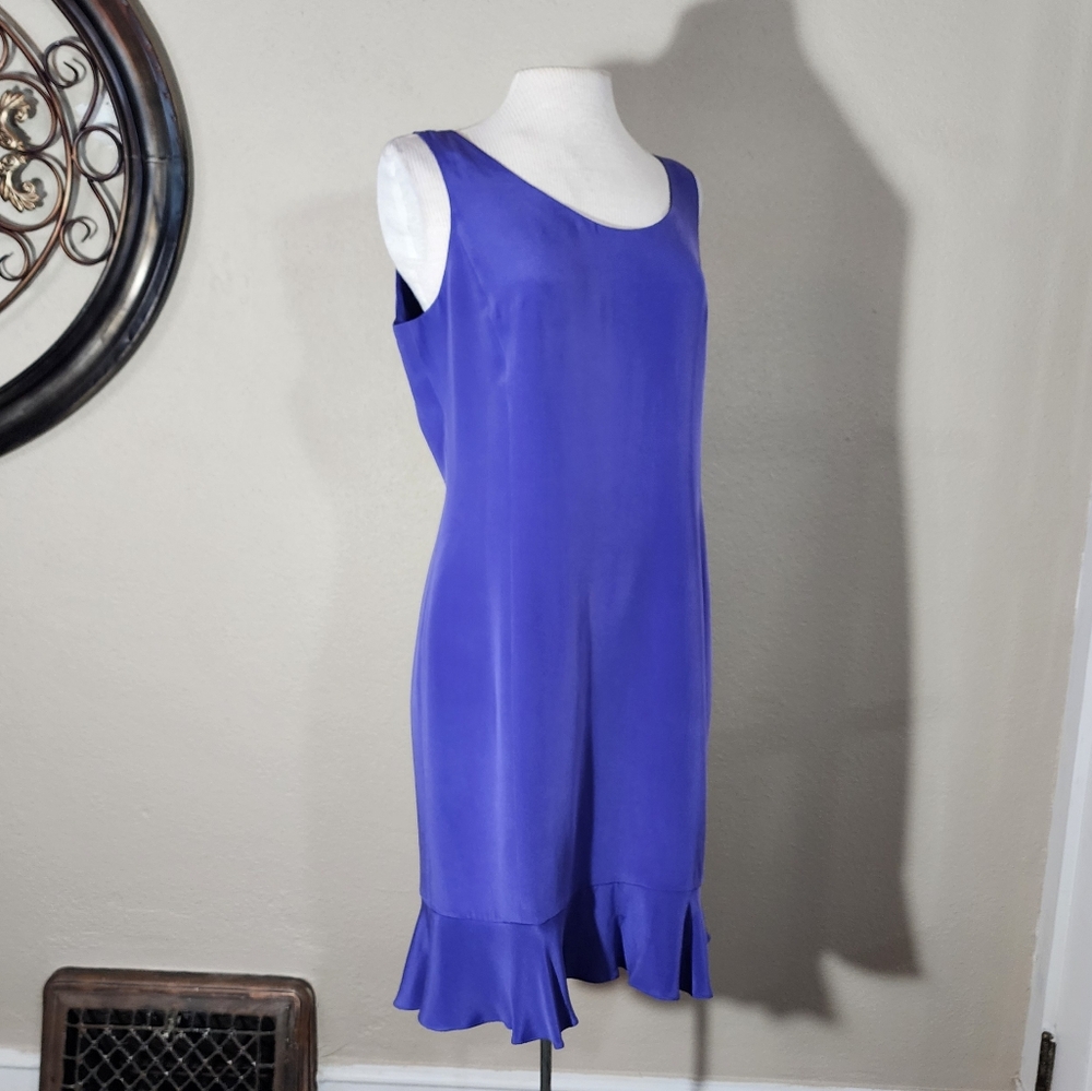 Valerie Dress Silk Sleeveless  Lavender Size 12 - Picture 7 of 16